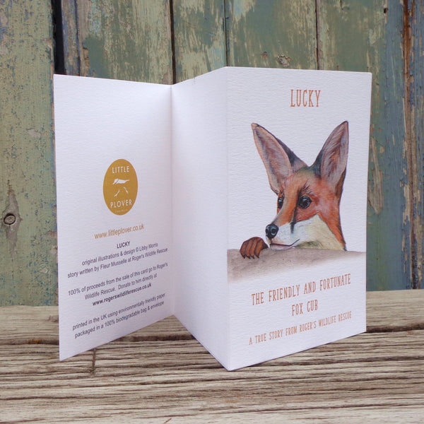 Lucky the Fox Roger's Wildlife Rescue Greetings Storycard