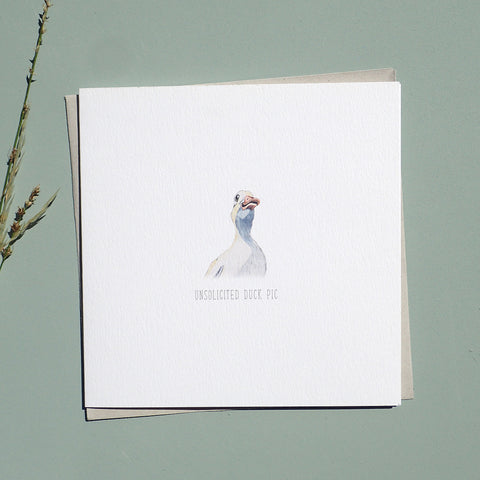 Unsolicited Duck Pic Blank Greetings Card