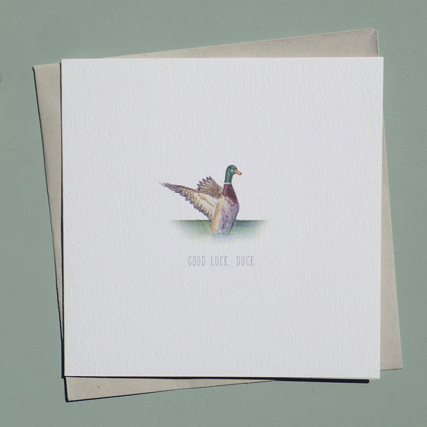 Good Luck Duck Blank Greetings Card