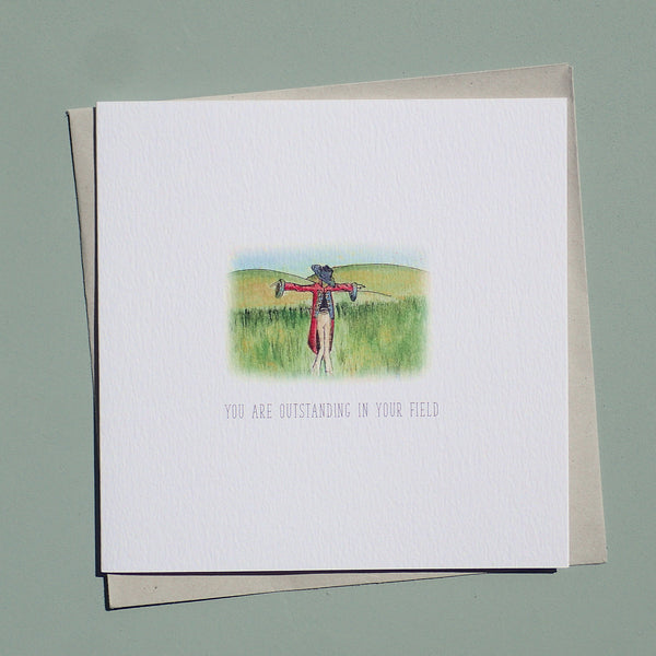 You're Outstanding in Your Field Blank Greetings Card