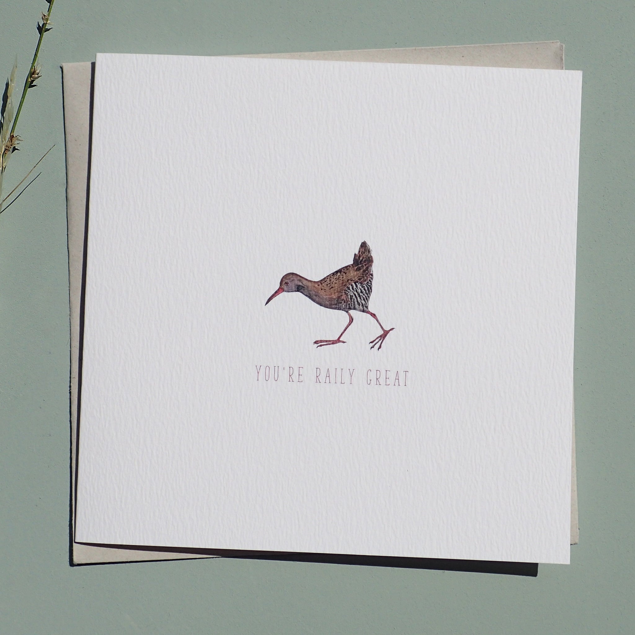 You're Raily Great Valentines Blank Greetings Card