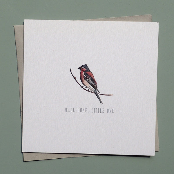 Chaffinch Well Done Blank Greetings Card