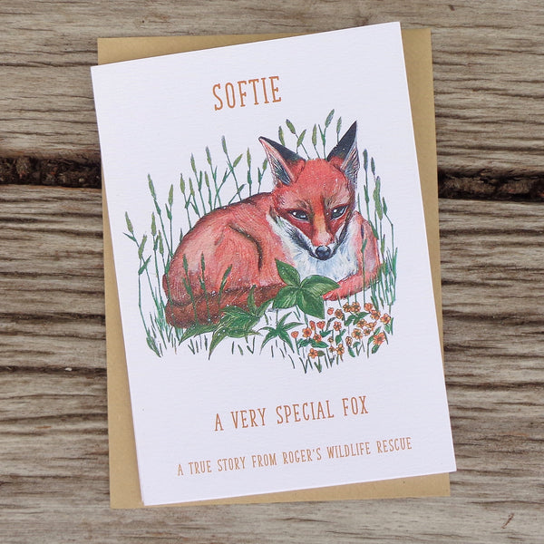 Softie the Fox Roger's Wildlife Rescue Greetings Storycard