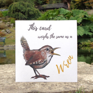 Bird Weight Wren Blank Greetings Card