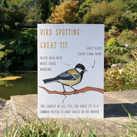 Birdwatching: Great Tit Blank Greetings Card
