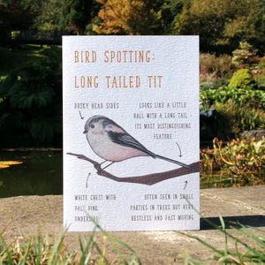 Birdwatching: Long Tailed Tit Blank Greetings Card