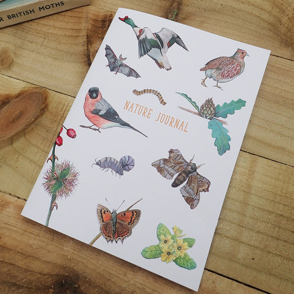 Nature Journal Illustrated Lined Notebook - Multiple Sizes